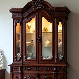 Ornate heritage style display cabinet